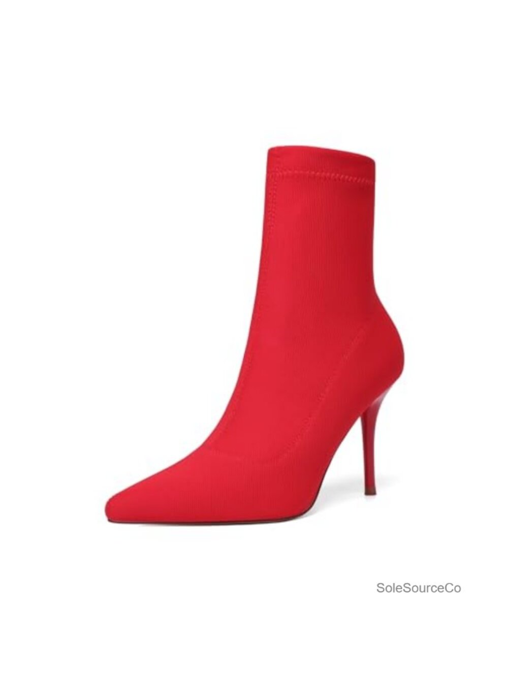 Women's Pointed Toe Stiletto Heel Ankle Boots Sock Booties Lycra Non-Slip